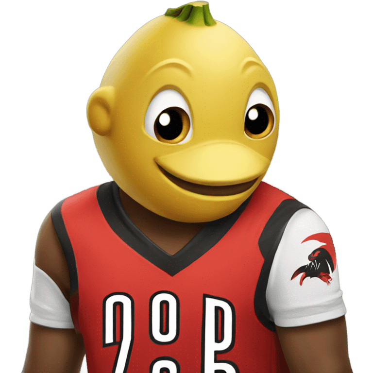 Banana wearing a raptors jersey emoji