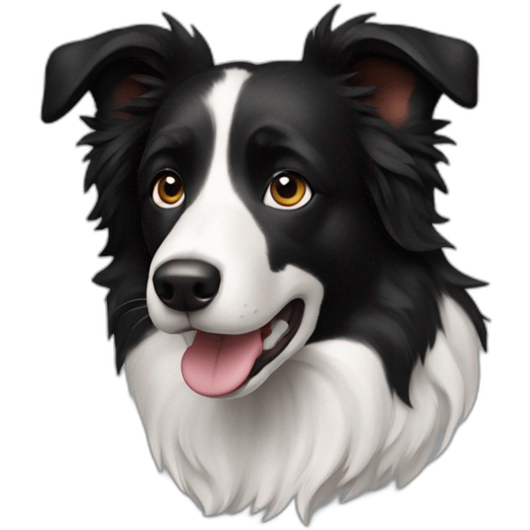 Black border collie emoji