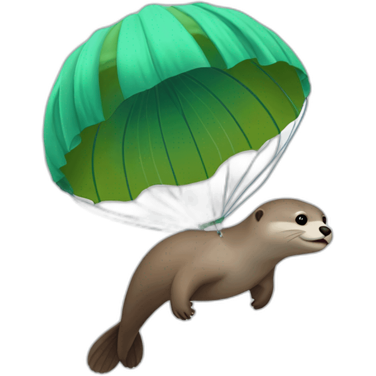 Loutre qui fait du parachute emoji