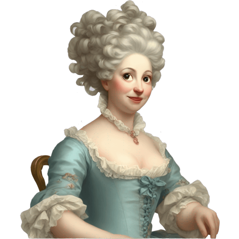 Painting of rococo women emoji