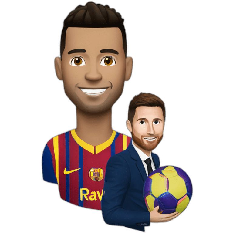 Ronaldo au dessus de messi emoji