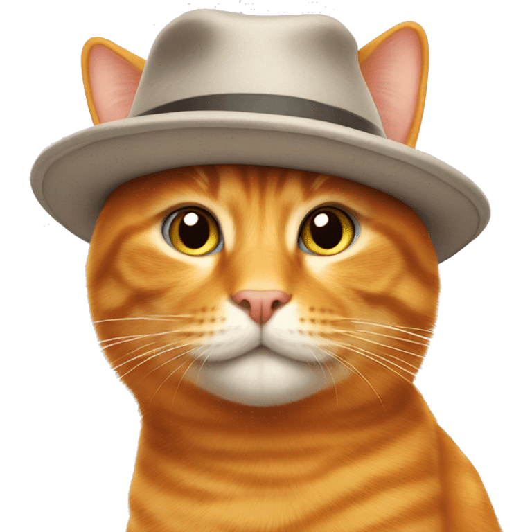 orange cat in hat emoji