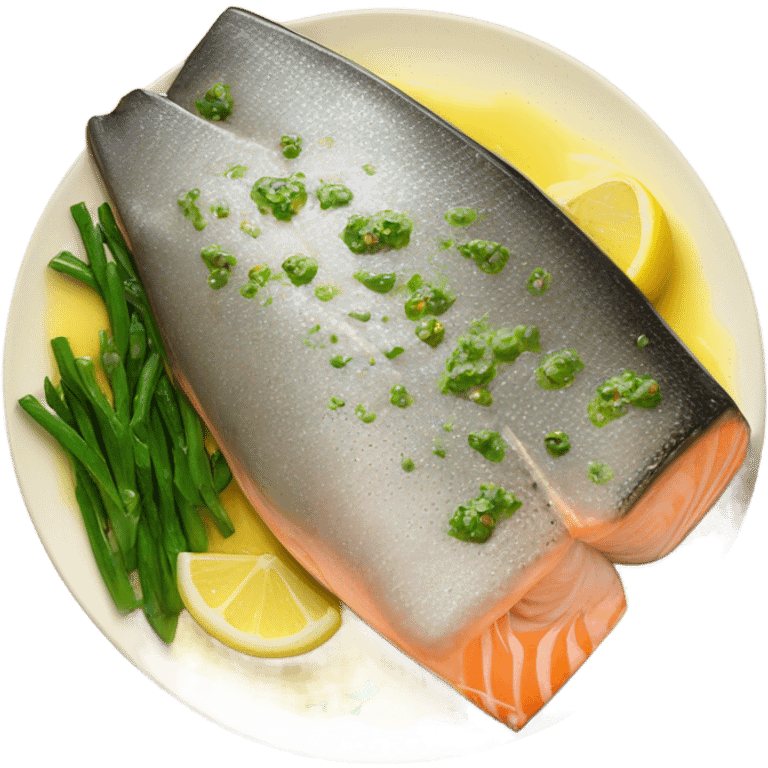 Salmon with Garlic Lemon Butter Sauce emoji