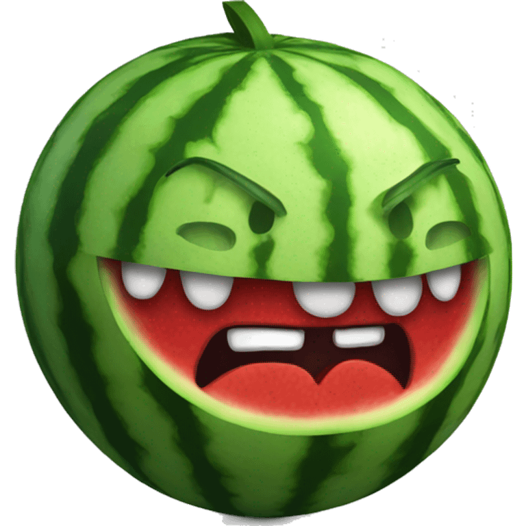 Angry watermelon emoji