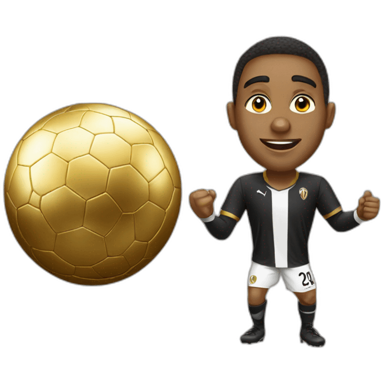 Rami avec le ballon d'or emoji