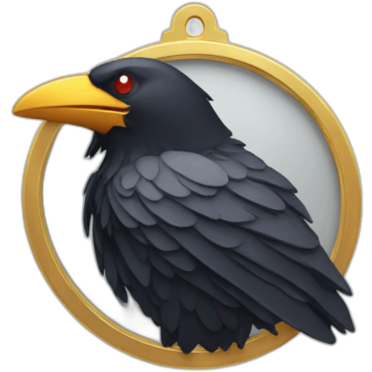 metal raven medal emoji