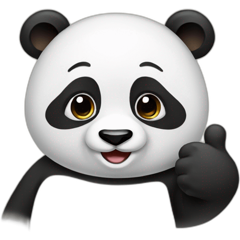 Panda with thumb up emoji