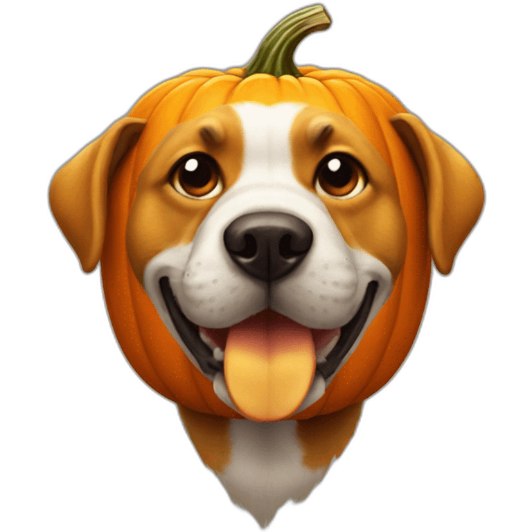 dog pumpkin head emoji