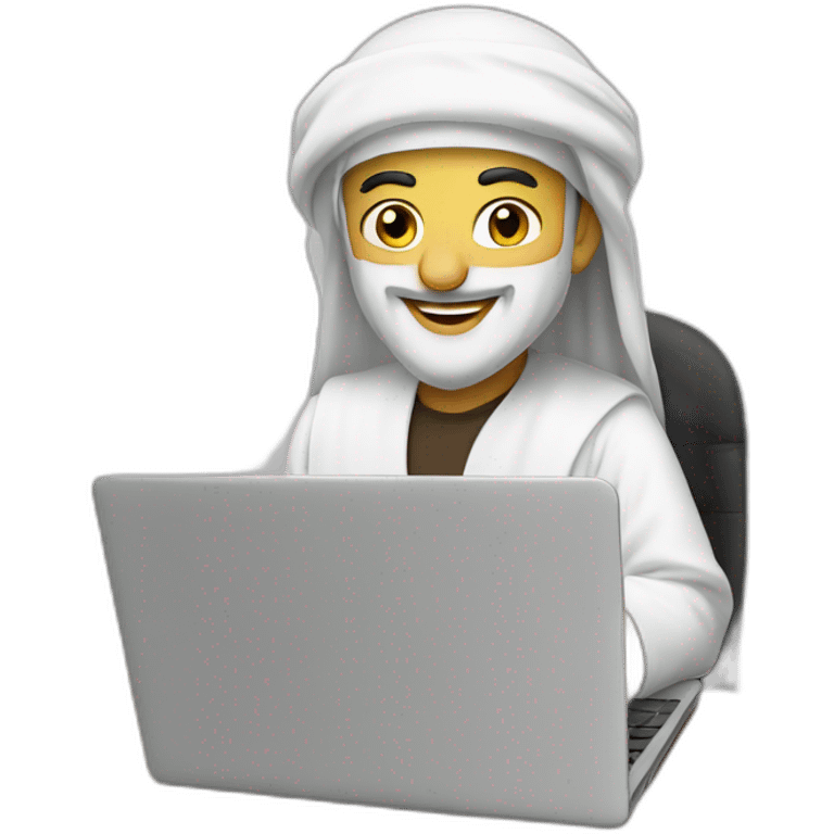 sheikh with laptop emoji