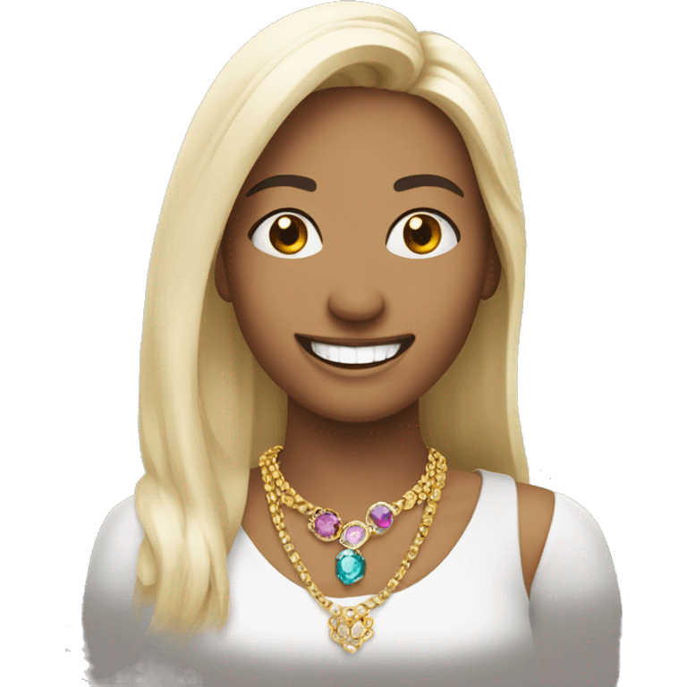 smiling viewer with jewelry emoji