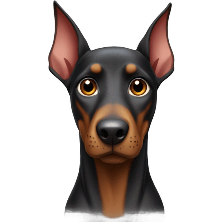 doberman mixed with cat emoji