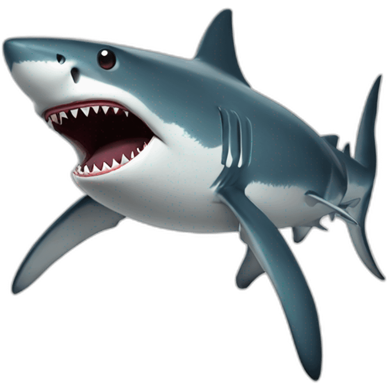 A shark  whit he shark have legs emoji