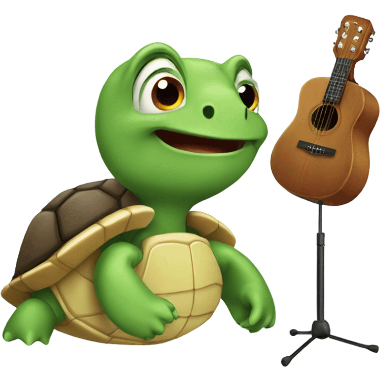 Singing turtle emoji