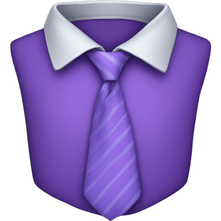 purple tie with uniform male emoji