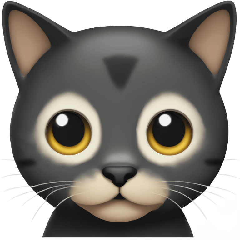 black toitose cat with blonde specks emoji