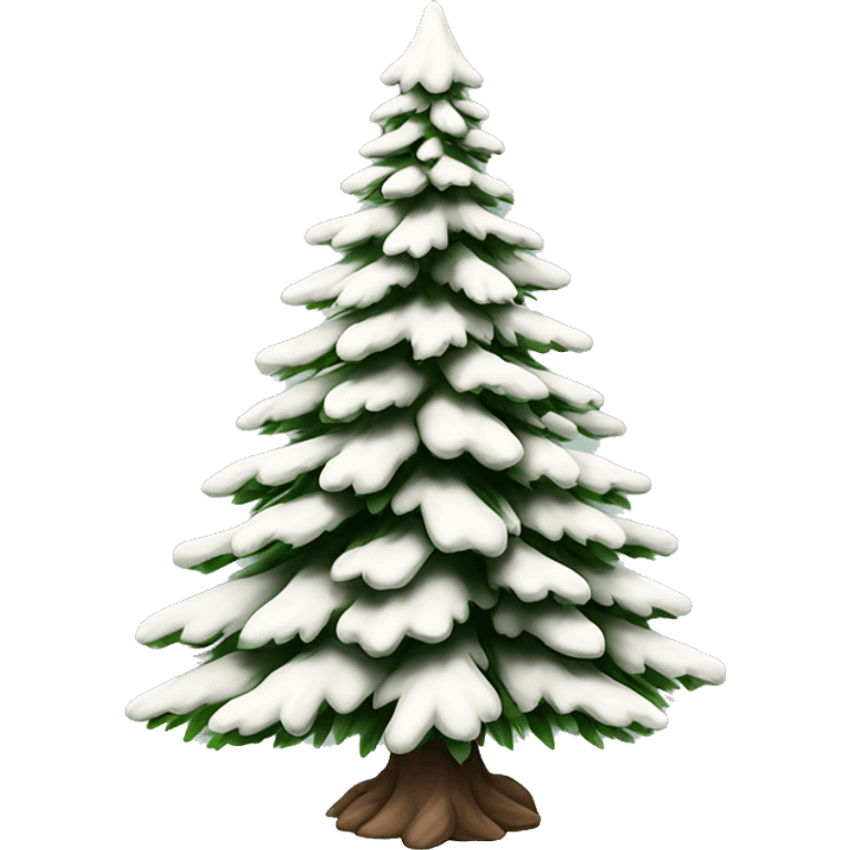 Realistic isolated off white fir christmas tree   emoji