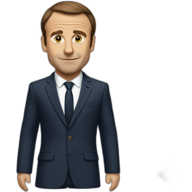 Macron qui tape emoji