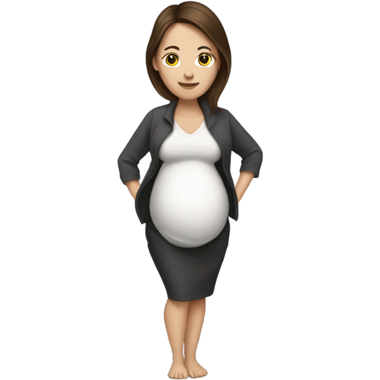 Pregnant white brunette  emoji