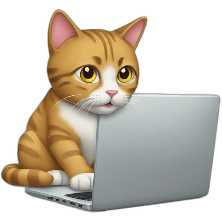 Cat with laptop emoji