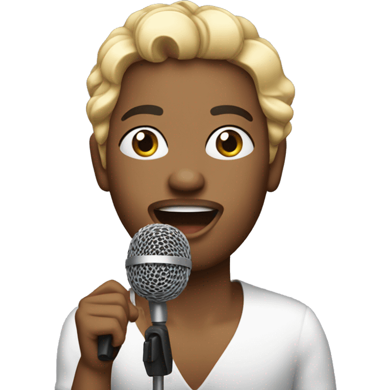 Singer with microphone  emoji