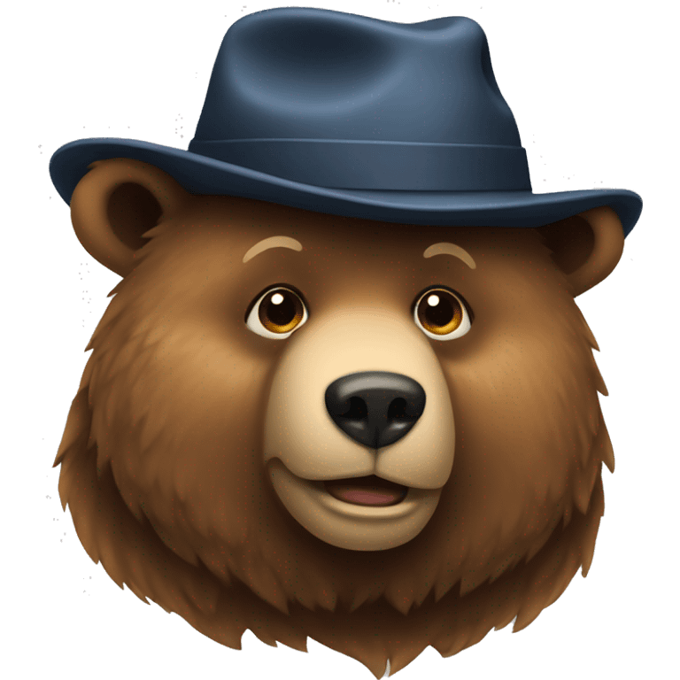 A bear with a hat emoji