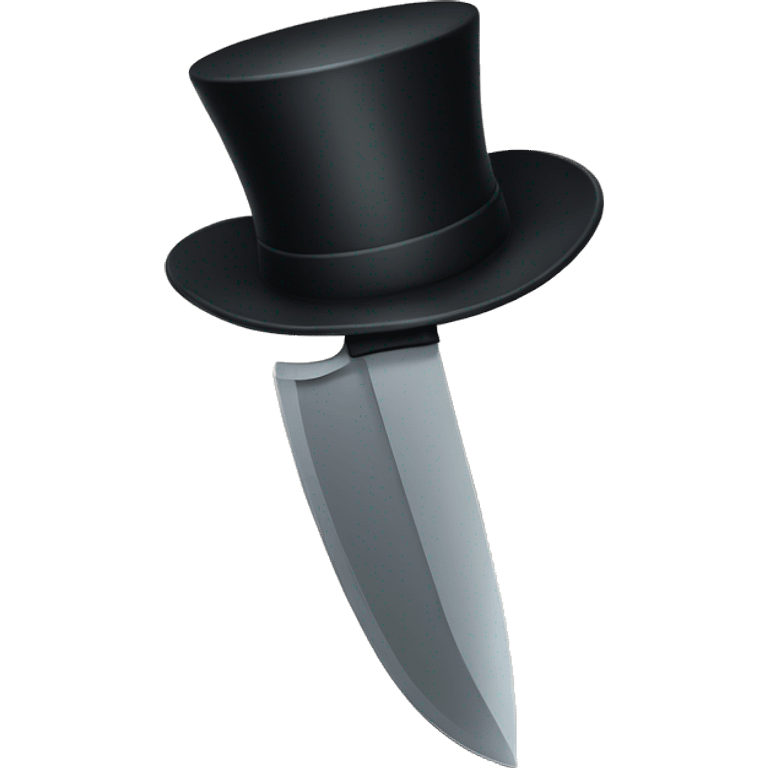 Knife with top hat emoji