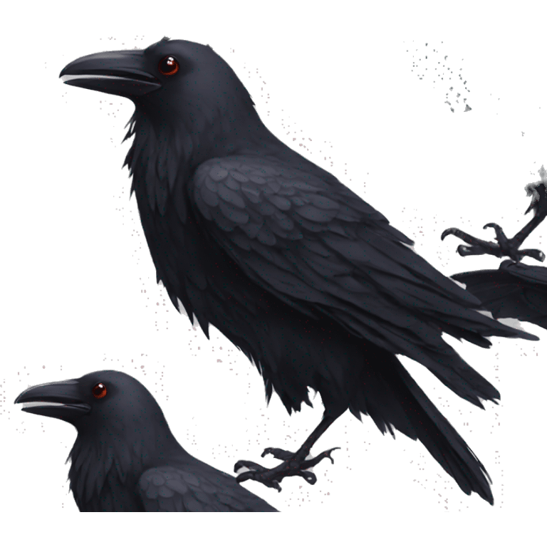 Black raven heart emoji