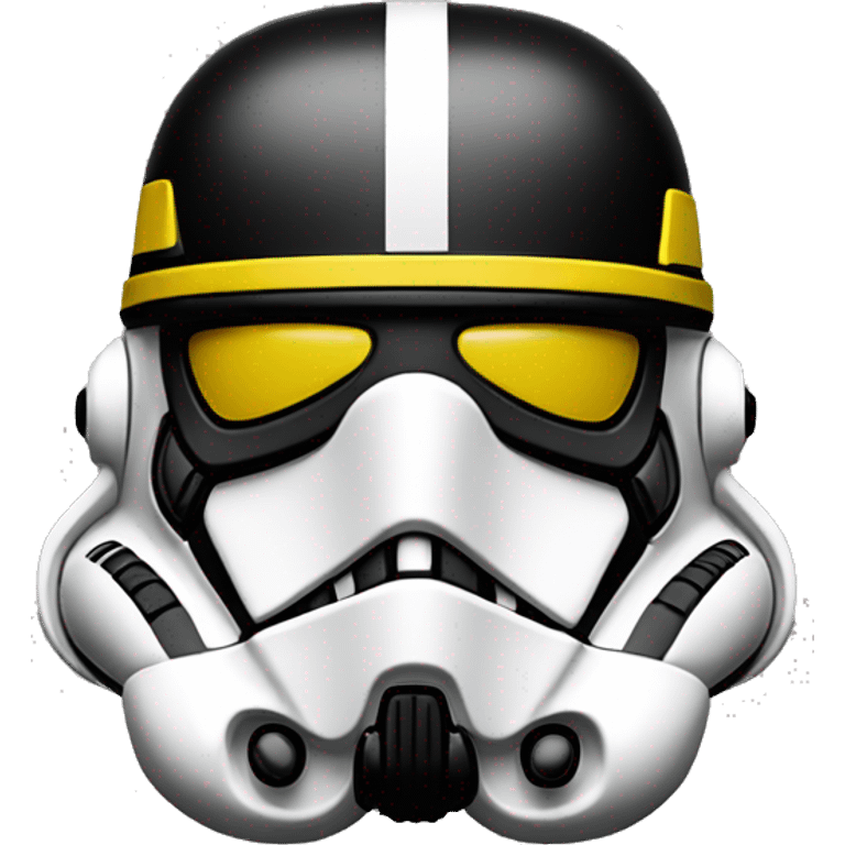 Black and yellow stormtrooper helmet  emoji