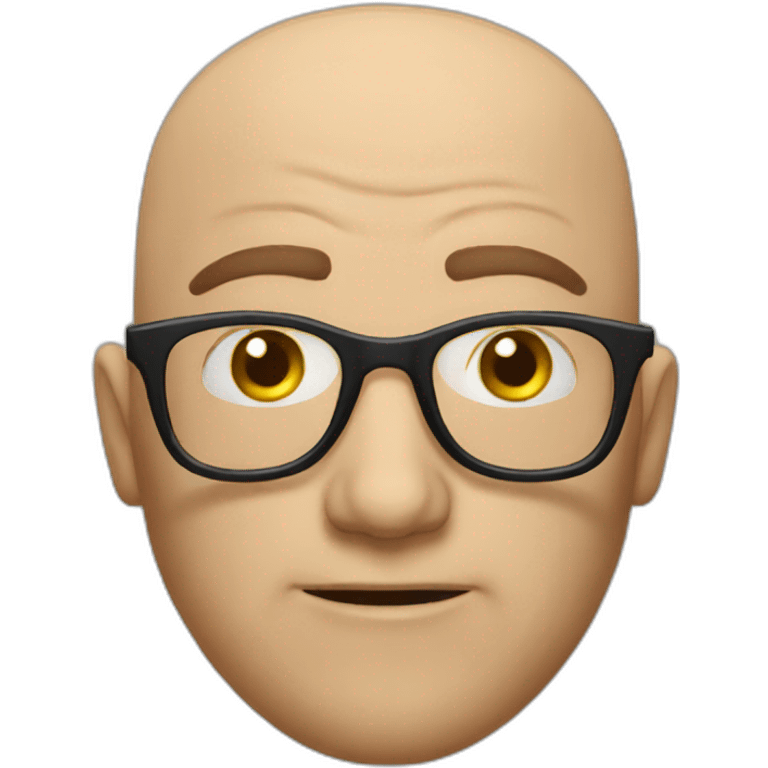 disgust bald man glasses emoji