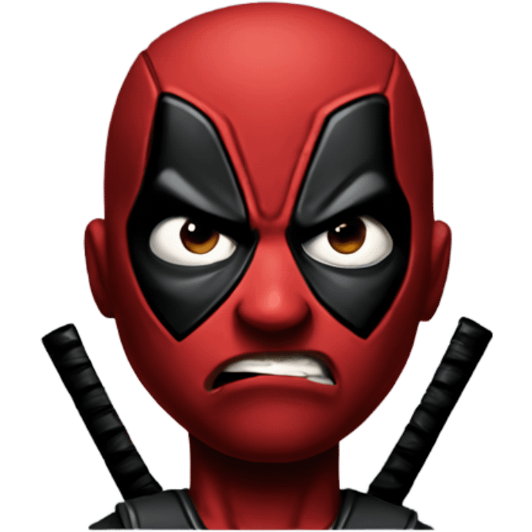 Black deadpool angry emoji