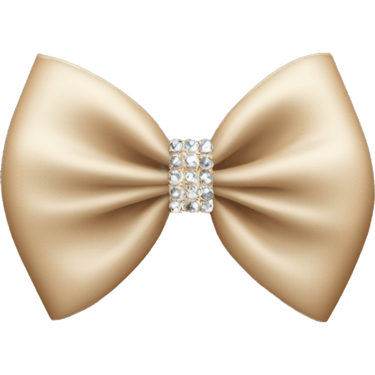 Beige bow with crystals emoji