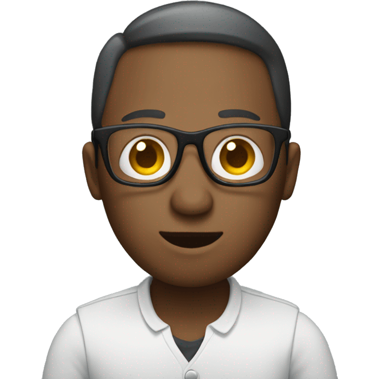 Person with glasses holding a laptop emoji