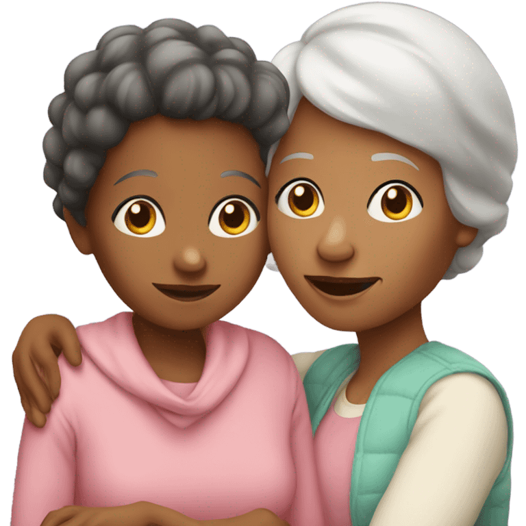 Grandmother with a girl emoji