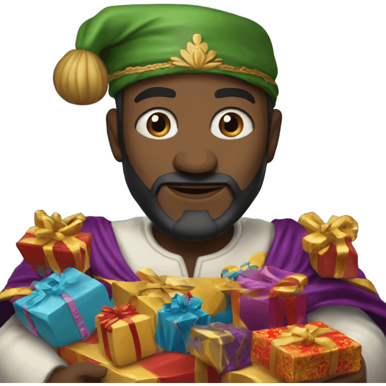 : Reyes Magos con regalos emoji