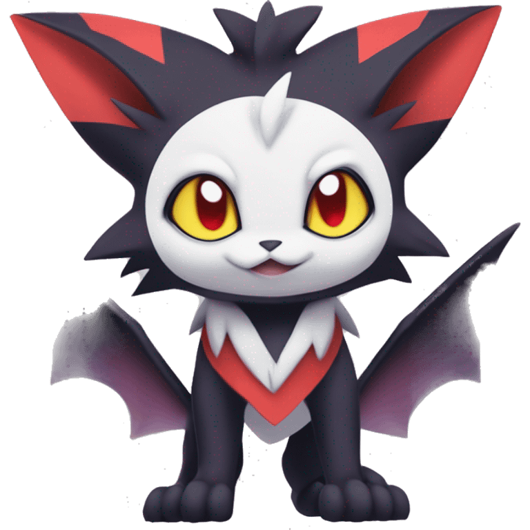 Edgy Cute Cool Kawaii Litten-Noivern-Zoroark-Noibat-Absol-Pokémon Full Body emoji