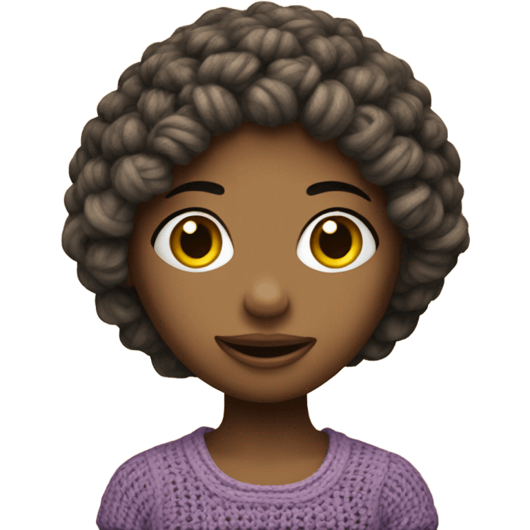 girl with a crochet emoji