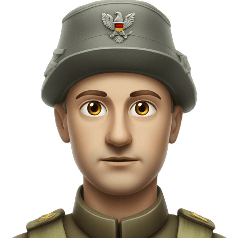 serious german soldier the middle of the XX century photorealistic  emoji