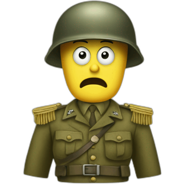 spongebob as a world war 2 soldier emoji