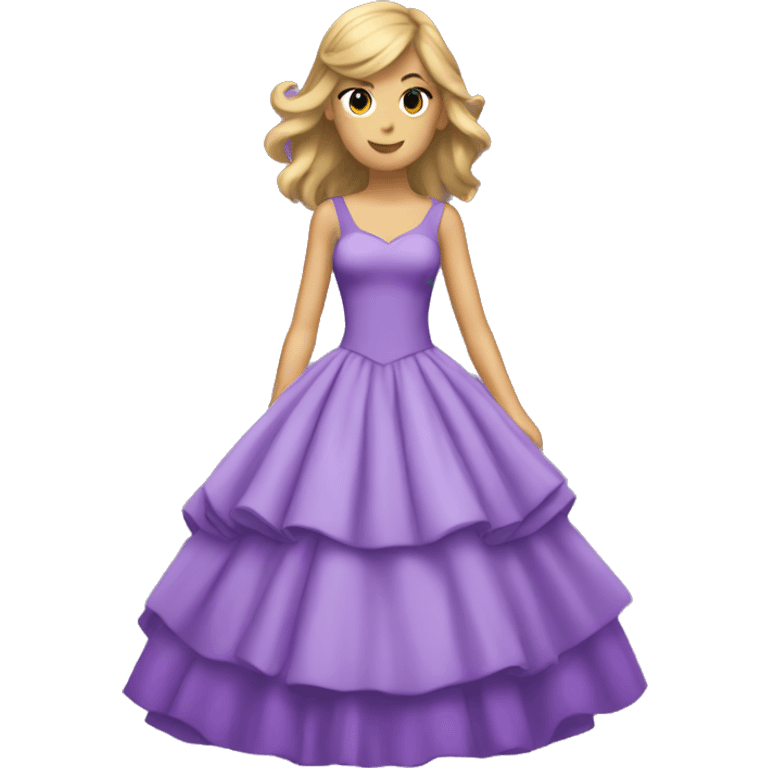 taylor swift purple layered princess dress  emoji