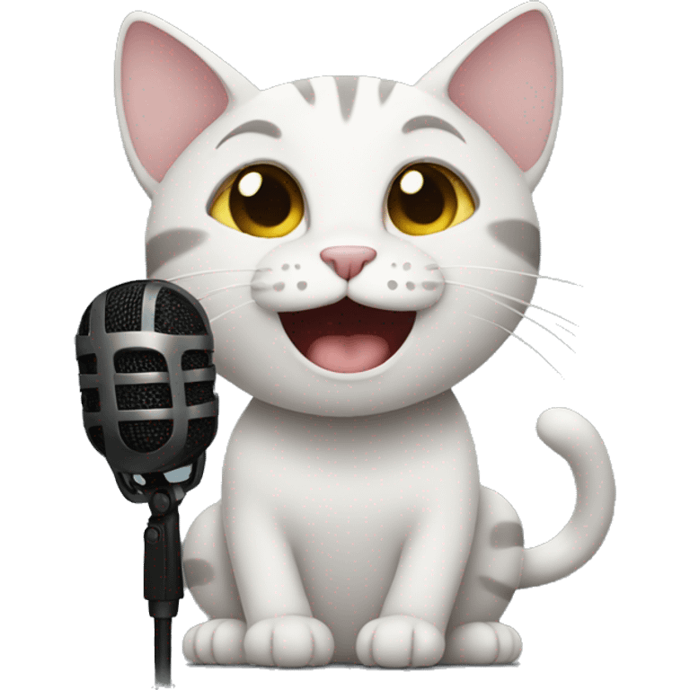 Cat singing emoji