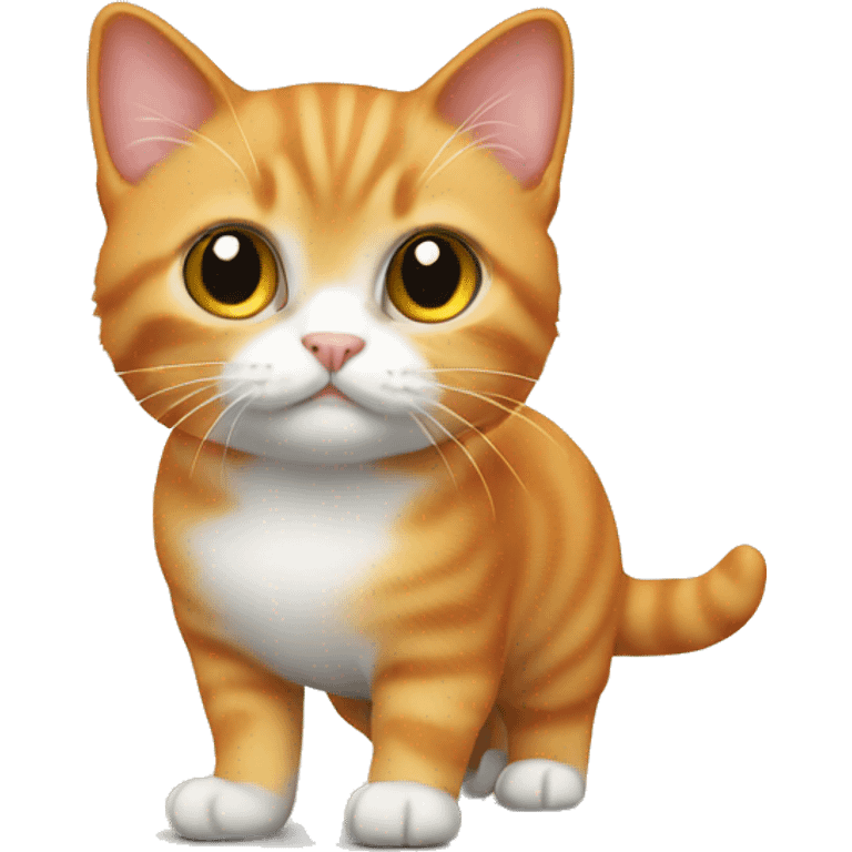 Orange munchkin cat standing  emoji