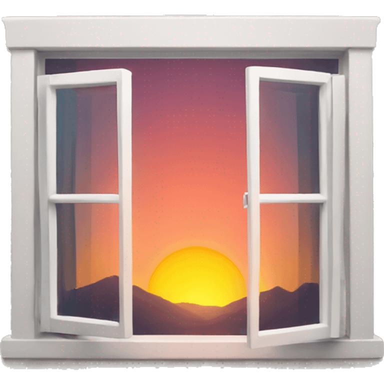 Window with Sunset emoji