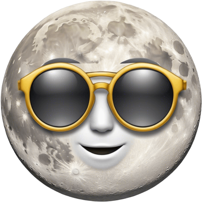 Moon wearing sunglasses emoji