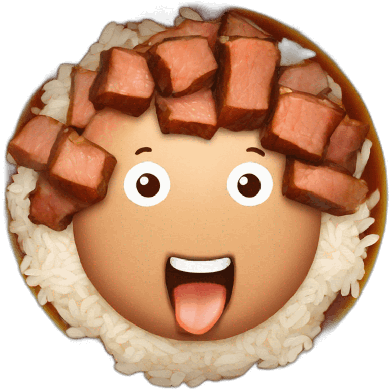 Taiwan braised pork rice emoji