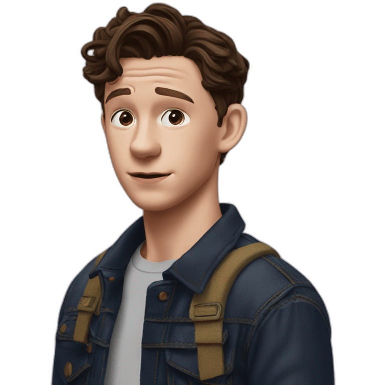 Tom Holland With Glue Dripping On Him emoji