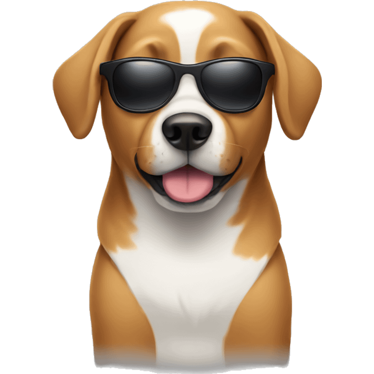 Dog wear sunglasses emoji