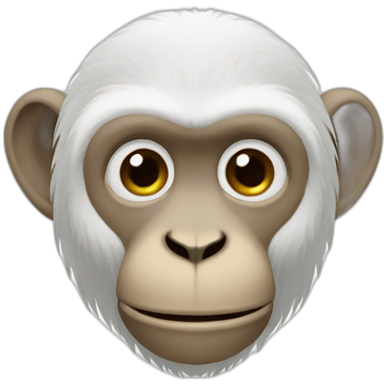 a white monkey emoji