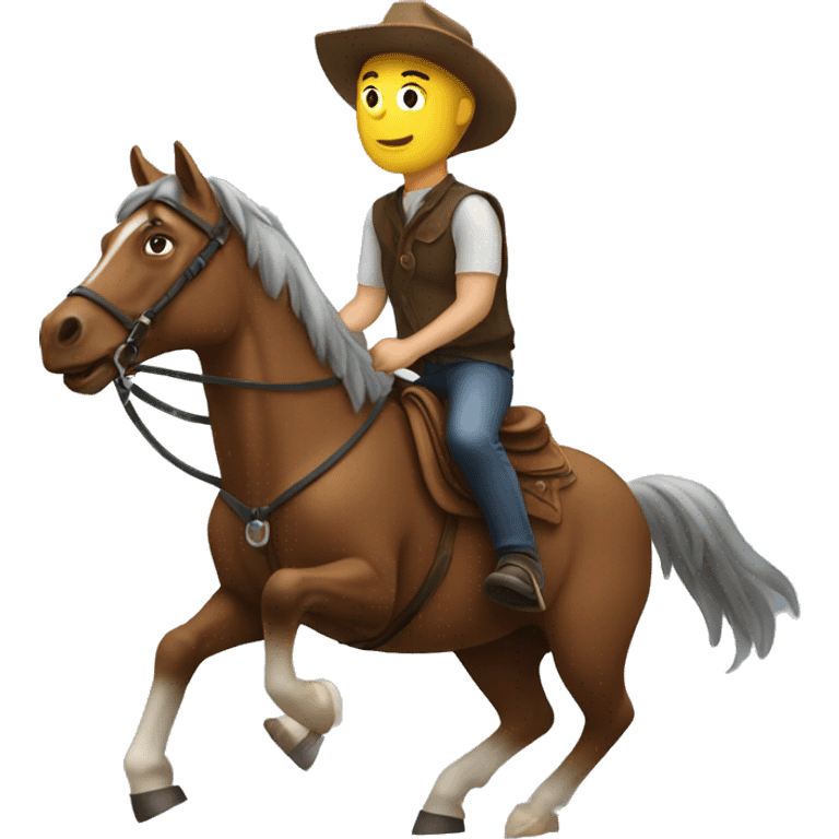 Guy riding a horse emoji