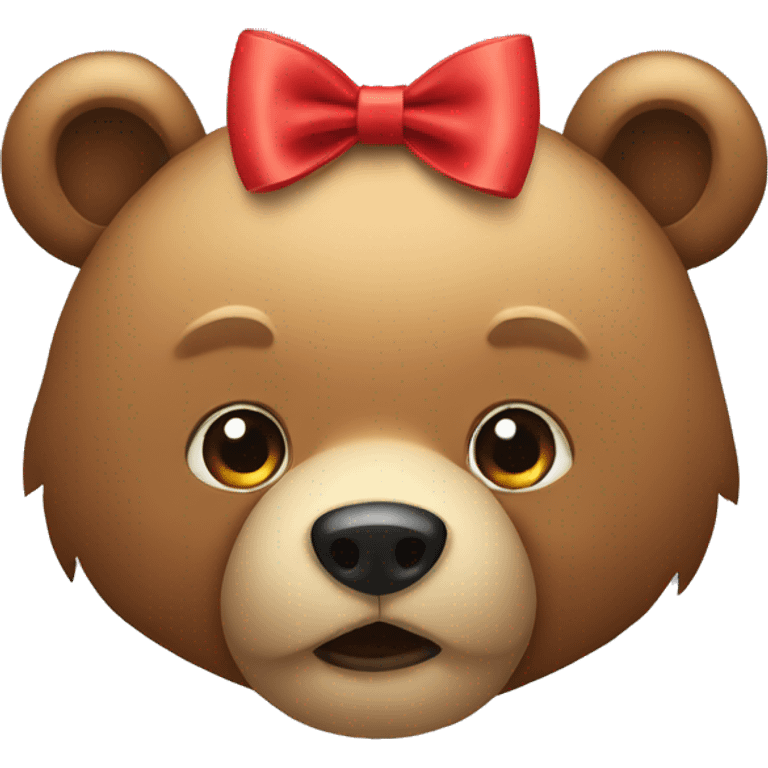 Bear head with a bow emoji