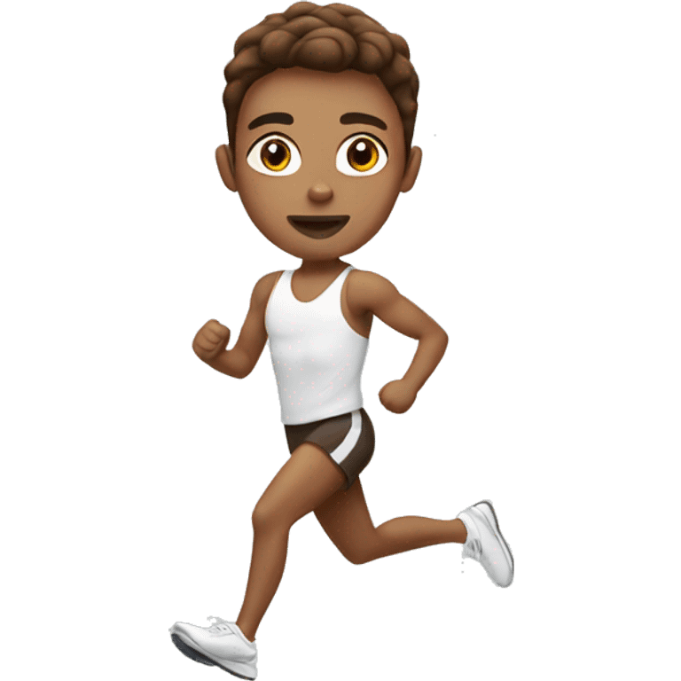 white runner with brown hair emoji